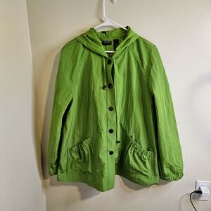 Addition by Chicos Lightweight Green Jacket Women's Size XL Windbreaker